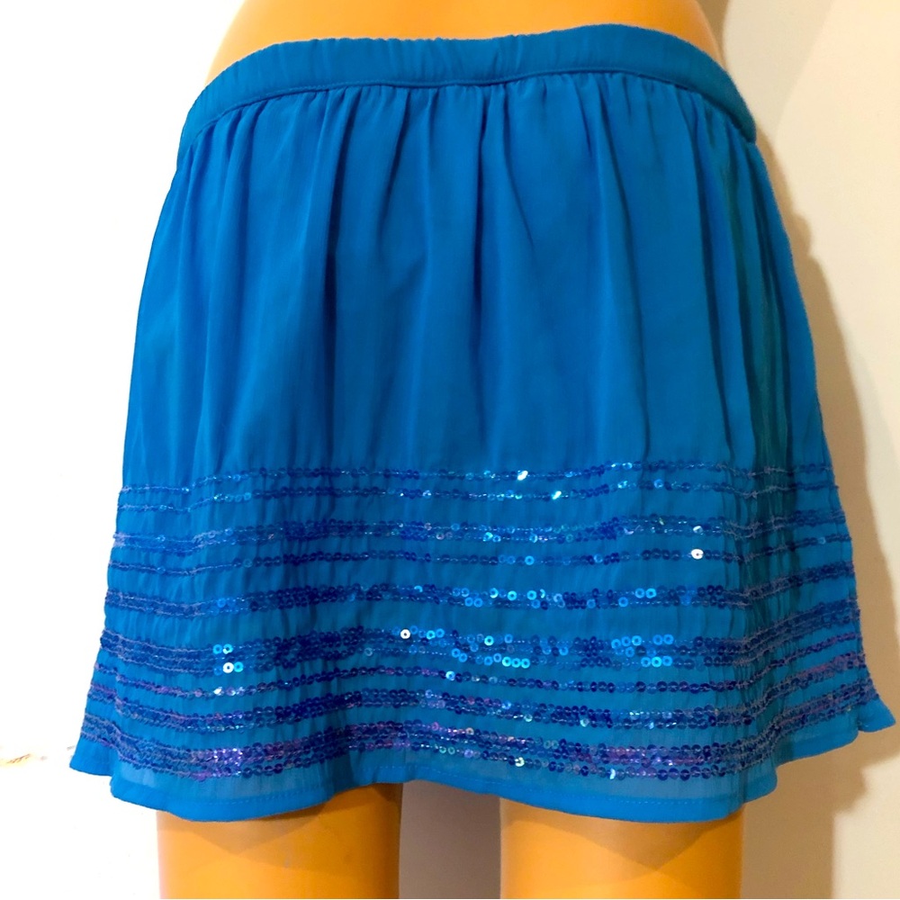 Hollister blue sequin skirt short skirt Size S